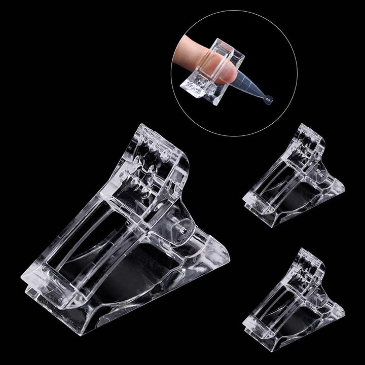 10Pcs Nail Tips Clip for Quick Building Polygel nail forms Nail clips for polygel Finger Nail Extension UV LED Builder Clamps Manicure Nail Art Tool