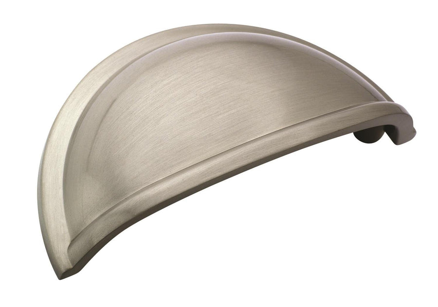 | Cabinet Cup Pull | Satin Nickel | 3 inch (76 mm) Center to Center | Cup Pulls | 1 Pack | Drawer Pull | Drawer Handle | Cabinet Hardware