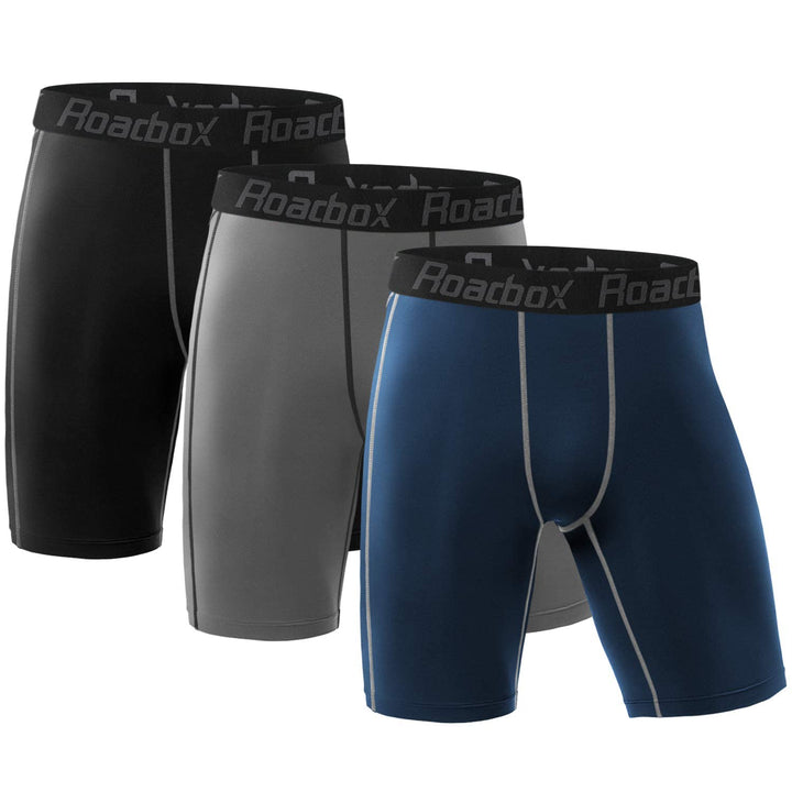 Compression Shorts for Men 3 Pack Cool Dry Athletic Workout Underwear Running Gym Spandex Baselayer Boxer Briefs