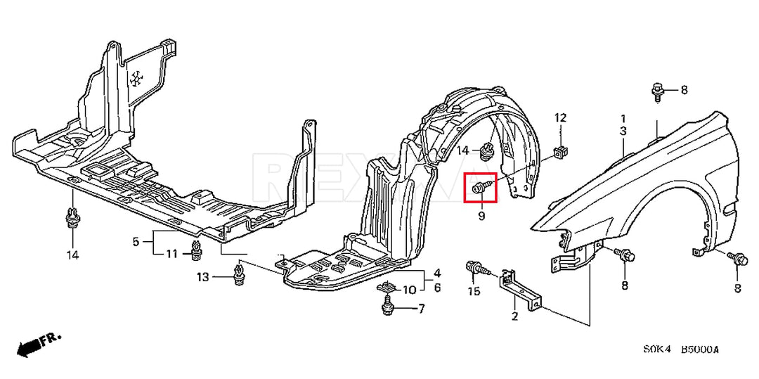 50pcs Fender Liner Splash Shield Wheelhouse Liner Screw Phillips Truss Head Sems Compatible with Honda Acura BMW 90114-SE0-000 Accord ILX RDX TL TSX 90114SE0000