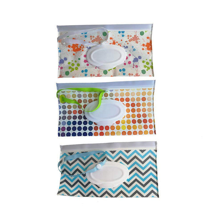 Reusable Eco Friendly Durable Portable Wet Wipe Pouch, Travel Wipes Bag Travel Wipes Dispenser Wipe Pouches Baby Wet Wipe Cases (3 Pack)