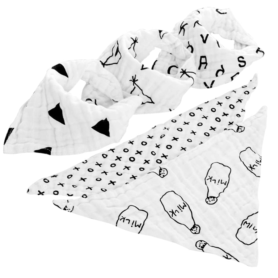 5-Pack Organic Baby Bibs for Girls & Boys - Teething Baby Bibs for Boy, Girl - Newborn Bibs for Baby Girl, Boy