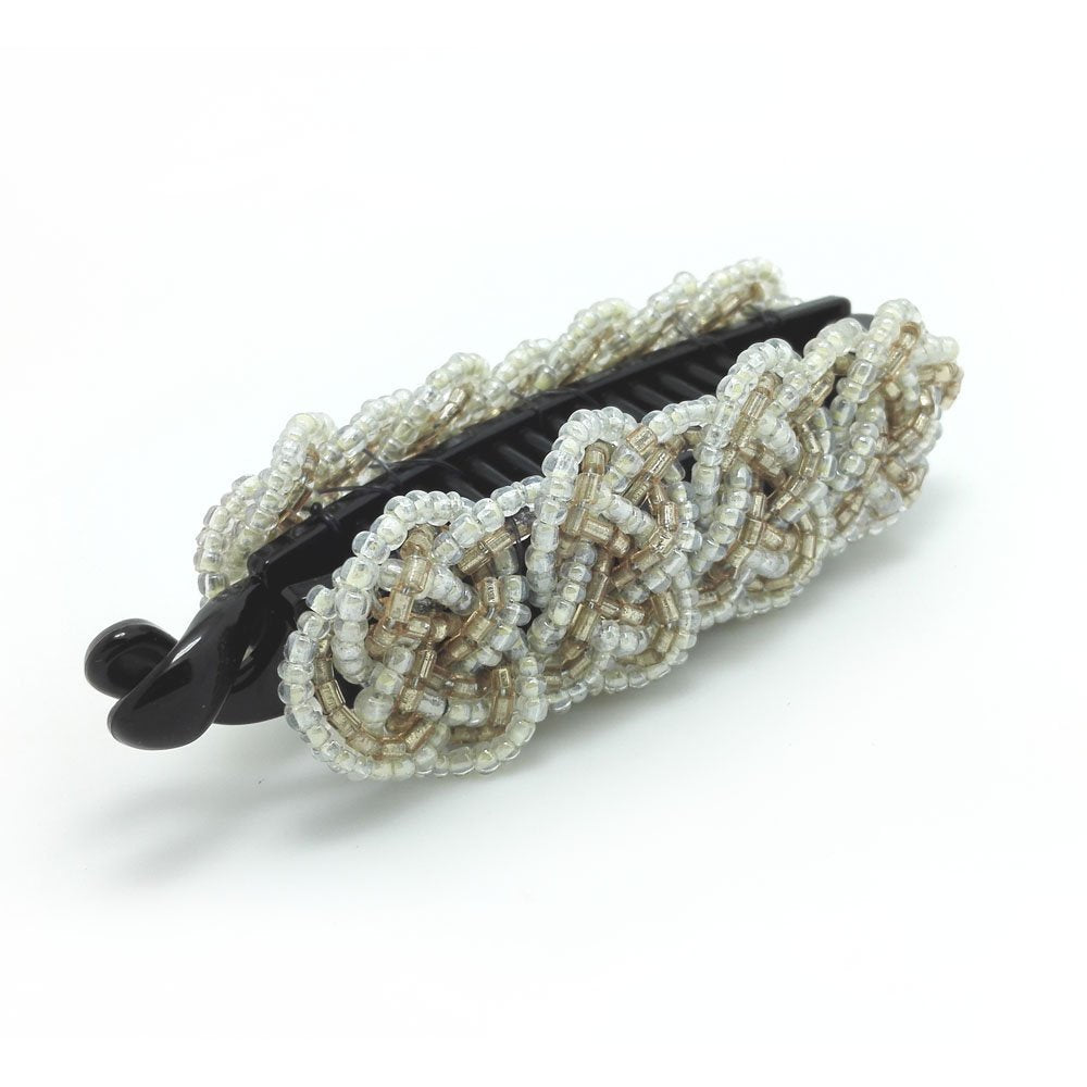 (3.2 )White : Noble Beautiful Lady Banana Hair Clip Ponytail Holder(H36)(White)