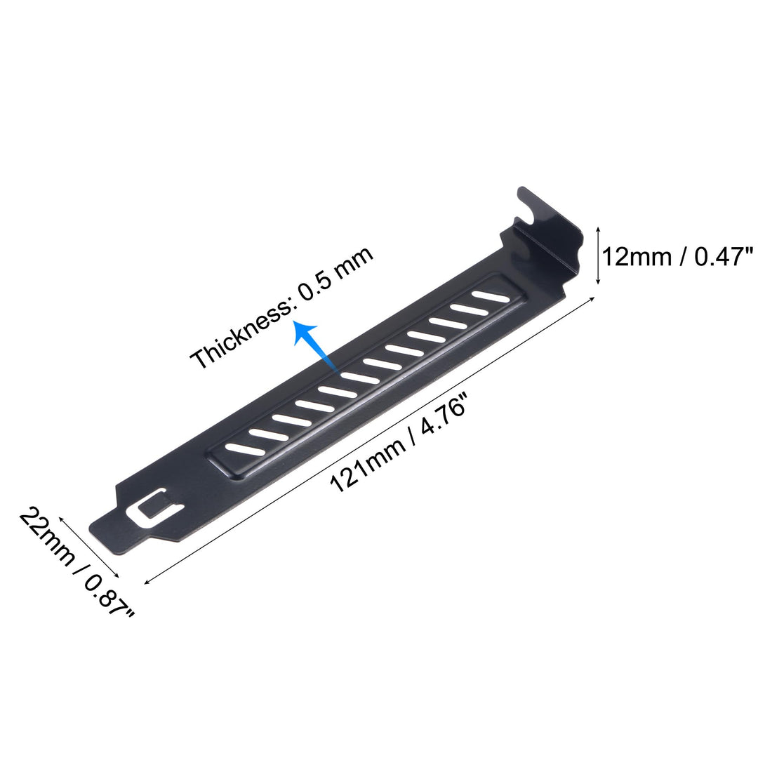 PCI Slot Covers with Screws for PC Case Airflow and Dustproof Black 4pcs