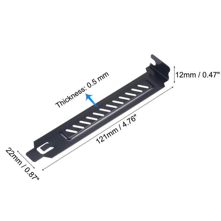 PCI Slot Covers with Screws for PC Case Airflow and Dustproof Black 4pcs
