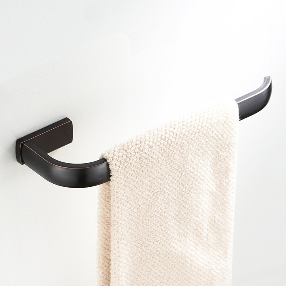 Bronze Towel Holder, Hand Oil Rubbed Towel Bar, Brass Towel Rail Rack Ring Bathroom Accessories Wall Mounted