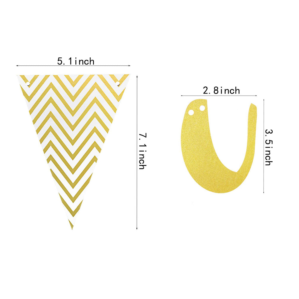 2 Pieces 2020 Gold Congratulations Graduation Banner Triangle Flag Banner Vintage Glitter Congratulations Banner Pennant for Wedding Baby Shower Ceremony Retirement Party Supplies