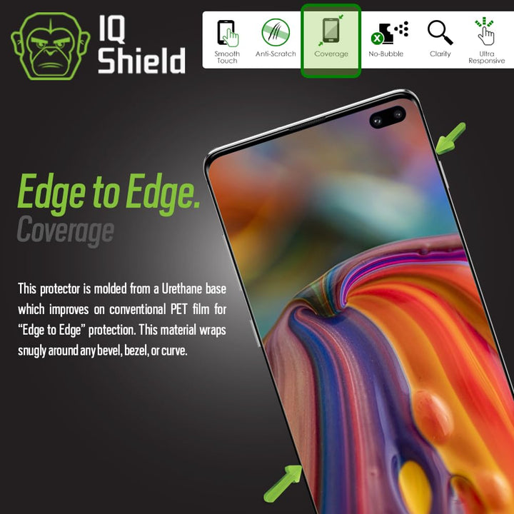 Screen Protector Compatible with Galaxy S10 Plus (S10+ 6.4 inch)(2-Pack)(Case Friendly) Anti-Bubble Clear TPU Film (NOT Compatible with Verizon S10 5G 6.7)(Works with Fingerprint ID)