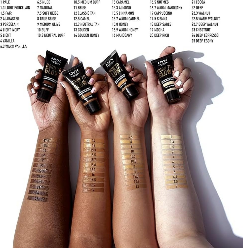 PROFESSIONAL MAKEUP Born To Glow Naturally Radiant Foundation, Medium Coverage - Mocha