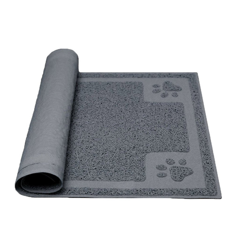 Pet Feeding Mat Large for Dogs and Cats,24×16 Flexible and Easy to Clean Feeding Mat,Best for Non Slip Waterproof Feeding Mat. (Grey)