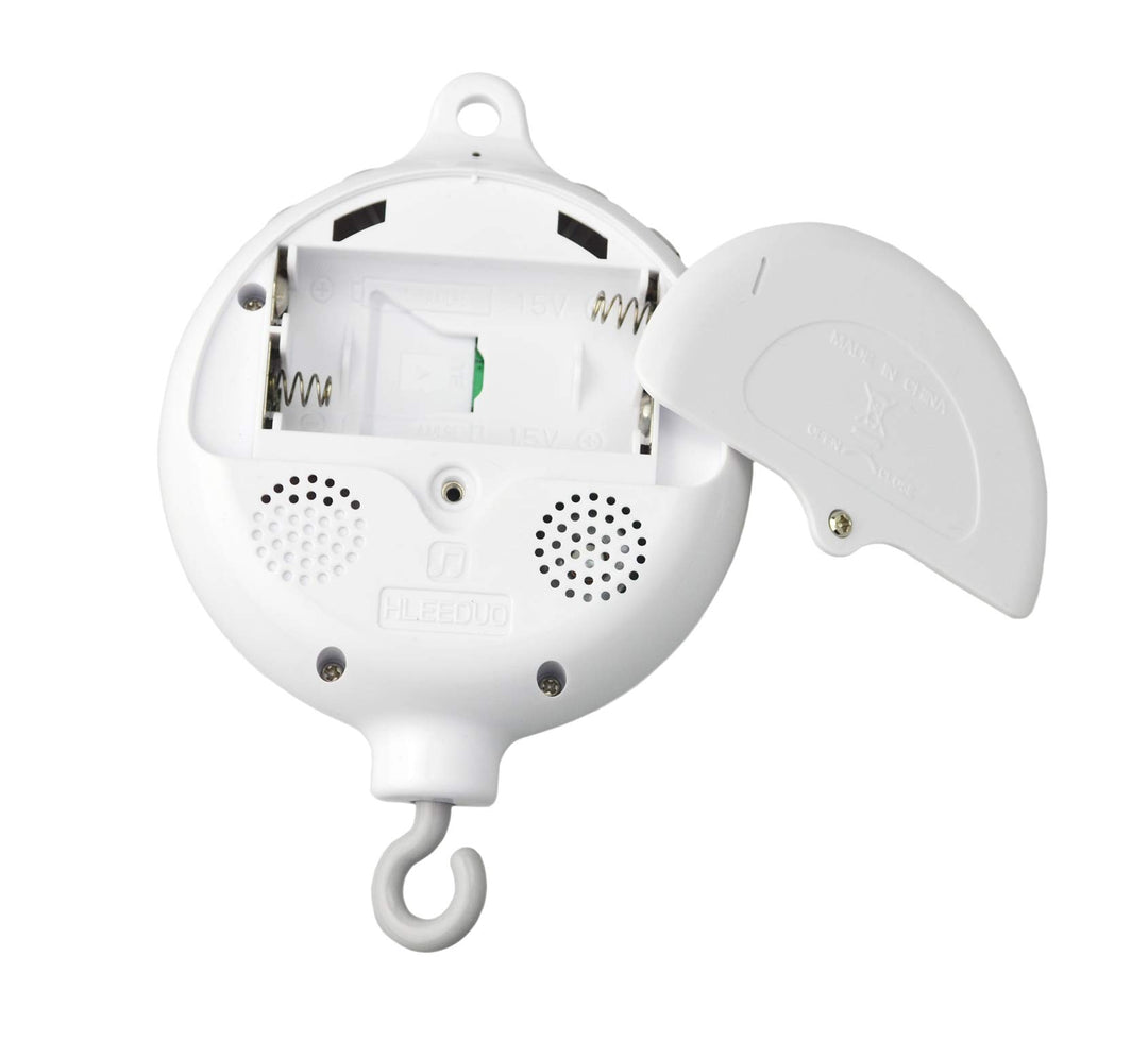 Baby Crib Baby Bedding Battery-Operated Musical Mobile Rotary Music Box Plays 35 Tunes Volume Adjustable (Without Arm)