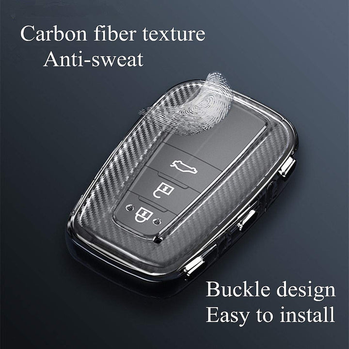 TPU car Key fob Cover for Toyota 2018-2021 Camry RAV4 Highlander Avalon C-HR Prius Corolla GT86 Remote Keychain Accessories Black case