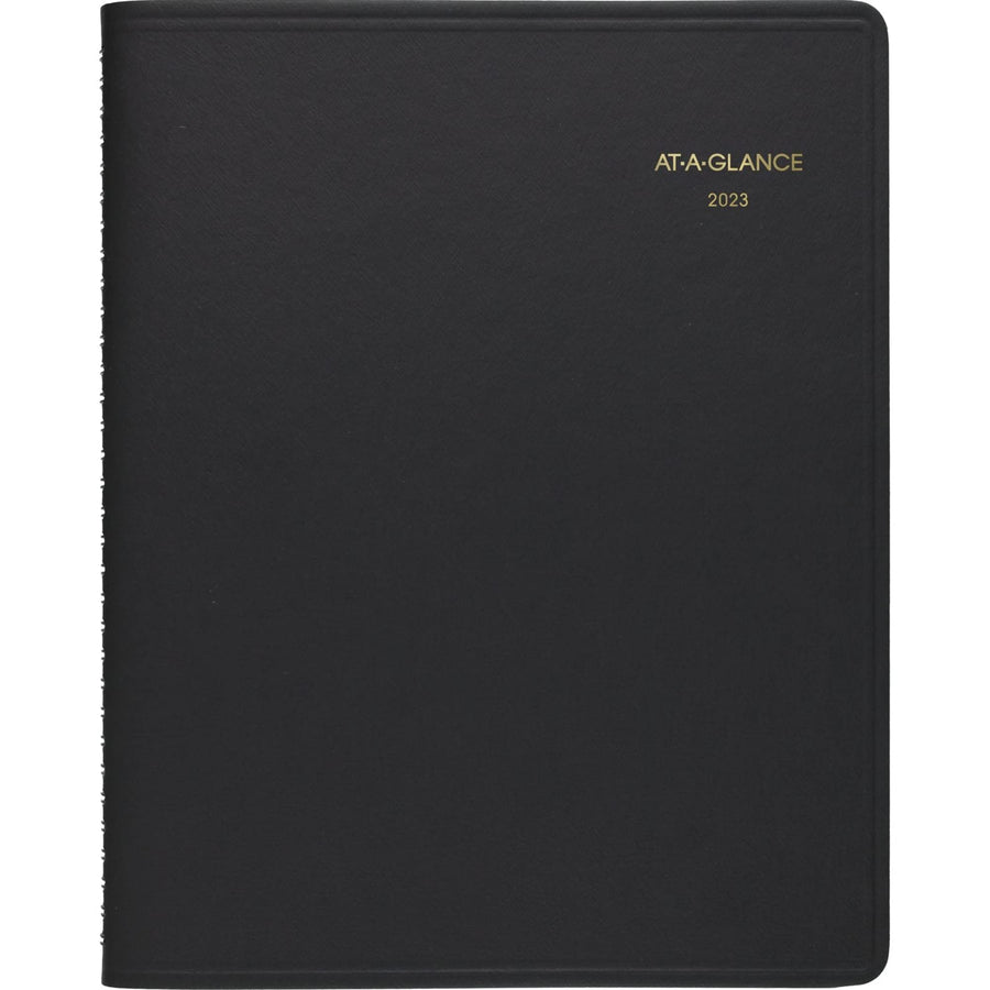 2023 Weekly Planner, Quarter-Hourly Appointment Book, 7 x 8-3/4, Medium, Telephone/Address Pages, Black (7095105)