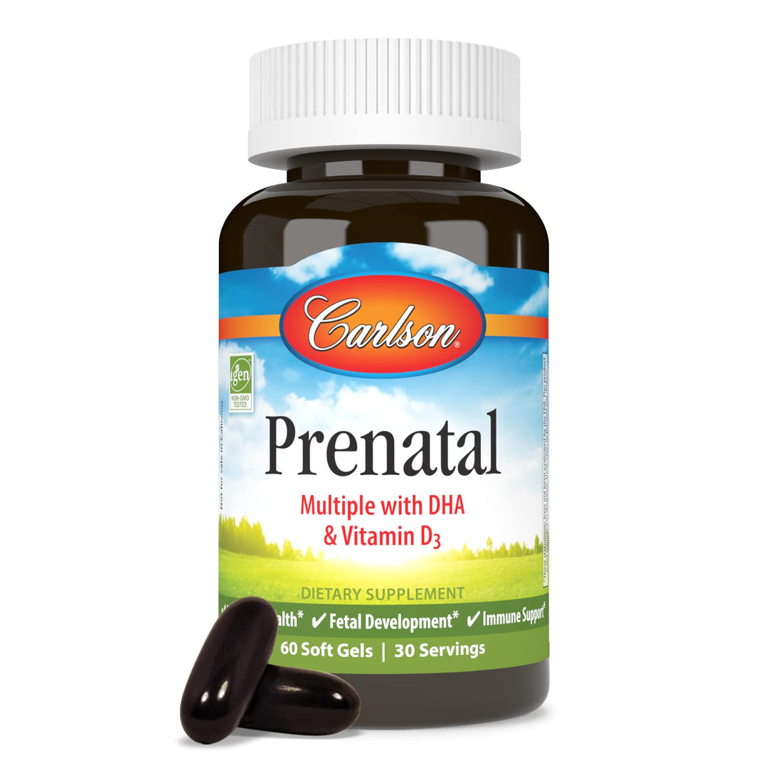 - Prenatal, Multiple with DHA & Vitamin D3, Pregnancy Health, Fetal Development & Immune Support, 60 Softgels