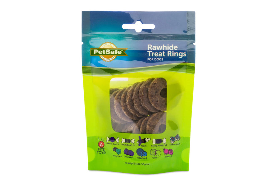 ® Natural Rawhide Treat Ring Refills, Size A, Replacement Treats Busy Buddy Treat Ring Holding Toys