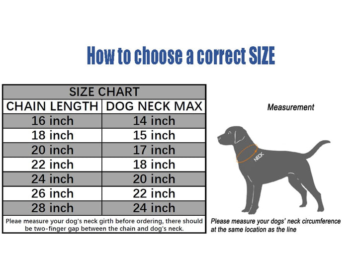 Chain Dog Training Choke Collar, 16 in, 2.0 mm