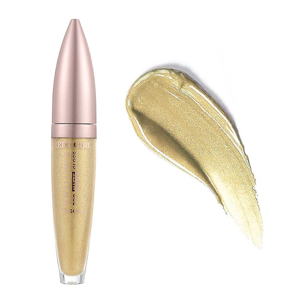 Kilshye Matte Lipstick Metallic Liquid Lipsticks Glitter Lipgloss Velvet Gothic Lipglaze Pigmented Lip Beauty Makeup for Women and Girls Pack of 1 (Gold 4)