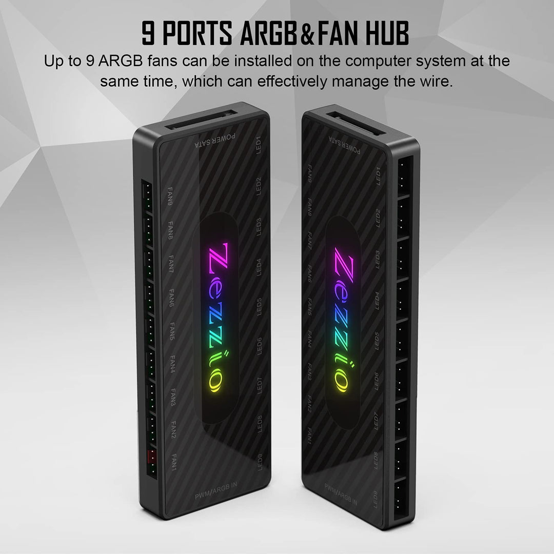 ARGB Fan Hub for Case Cooling Fan 9 Ports