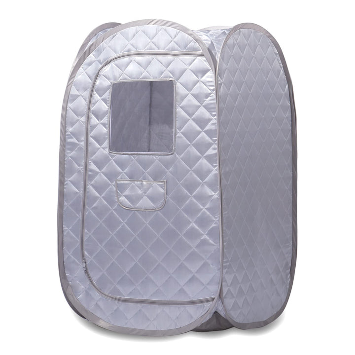 Portable Sauna Tent, Foldable One Person Full Body Spa for Detox Therapy Without Steamer - Grey