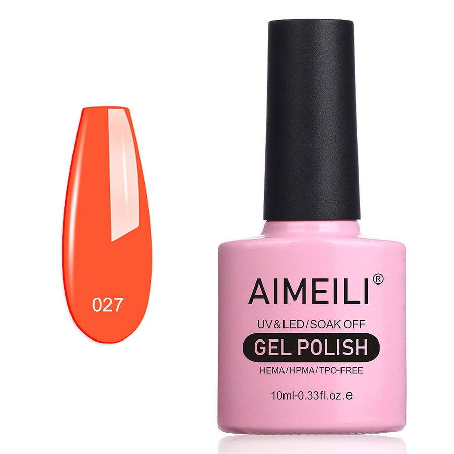 Shellac Soak Off UV LED Gel Nail Polish - Orange Sweetie (027) 10ml