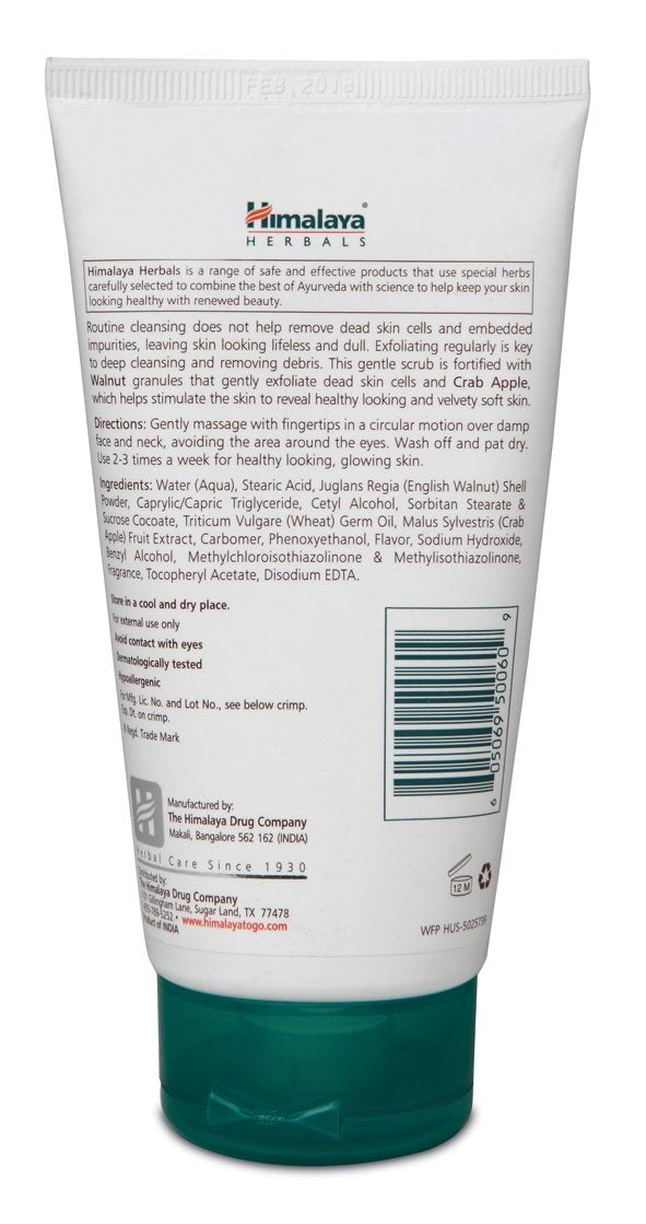 Gentle Exfoliating Walnut Facial Scrub for Oily Skin, Free from Parabens, SLS/SLES and Phthalates 5.07 oz (150 ml)