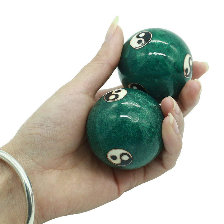HSHB-YNYG, One Chinese Health Balls Baoding Iron Ball, Ying & Yang, Order Comes with One Random Color Pick