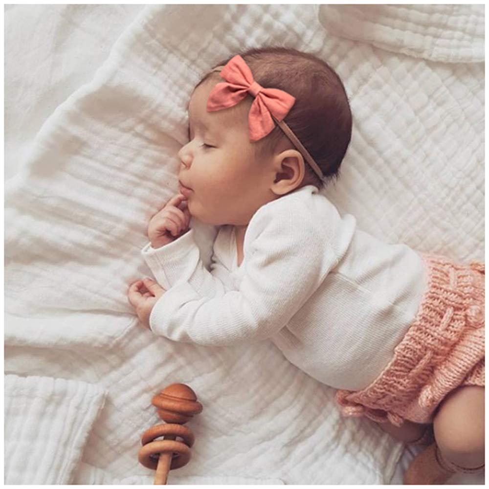 Baby Bows and Headbands, Super Stretchy Nylon Hair bands for Baby Girl, Infant, Toddler