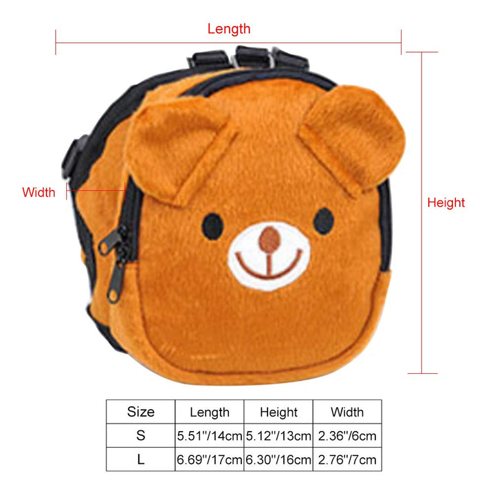 Cute Pet Backpack Harness Travel Outdoor Hiking Adjustable Leash Saddlebag for Small Dogs