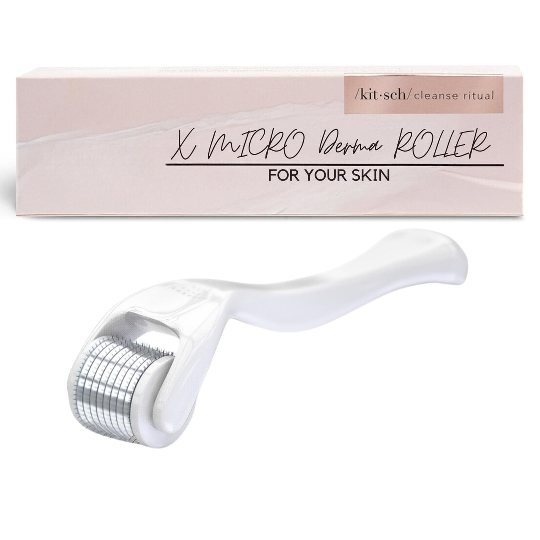 Microneedle Roller, Anti-Aging and Wrinkle Minimizing Dermaroller for Face.25mm Micro Needle Facial Roller, 540 Needle Face Roller with Storage Case By Kitsch