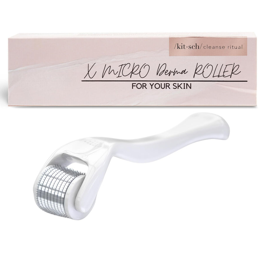 Microneedle Roller, Anti-Aging and Wrinkle Minimizing Dermaroller for Face.25mm Micro Needle Facial Roller, 540 Needle Face Roller with Storage Case By Kitsch