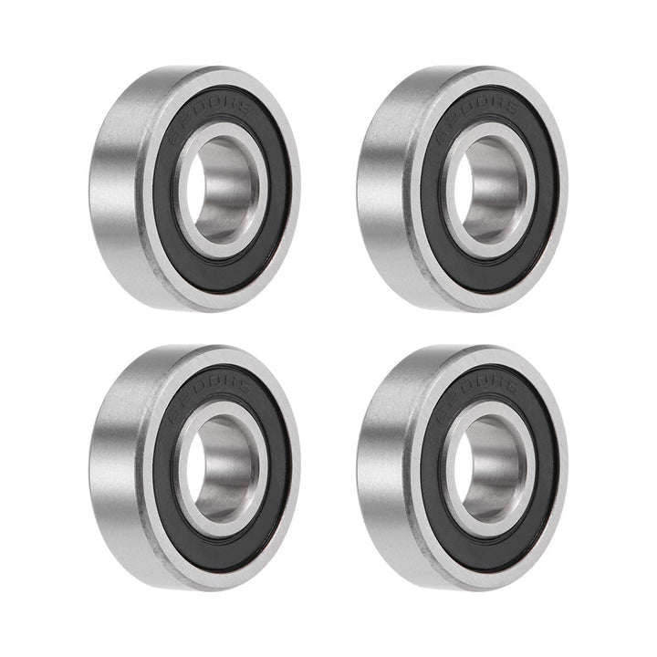 6200/12-2RS Deep Groove Ball Bearings 12mm x 30mm x 9mm Double Sealed Chrome Steel P0(ABEC1) 4pcs