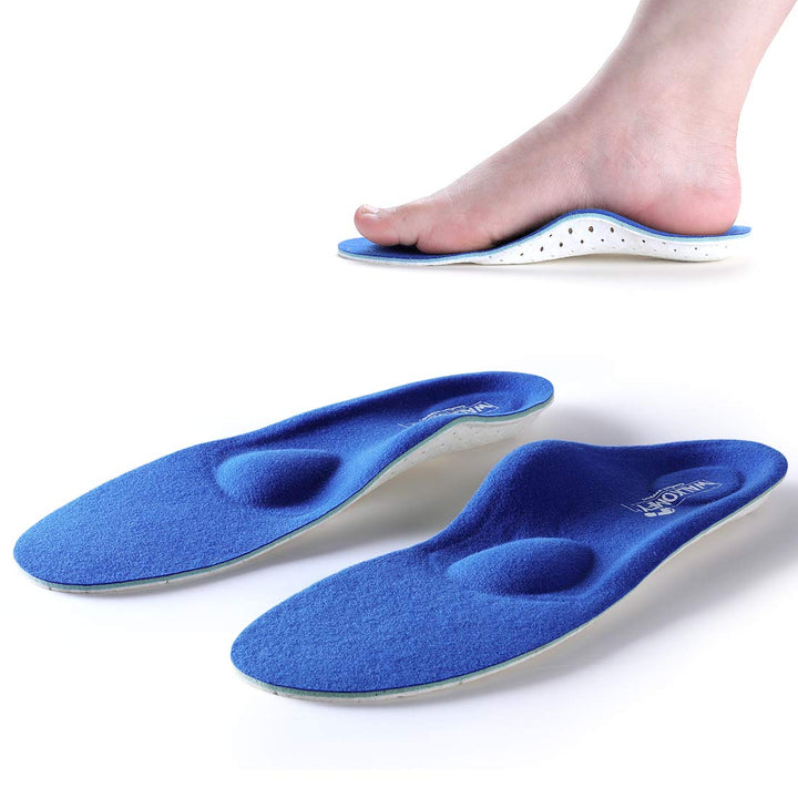 Walkomfy Full Length Orthotic Inserts Arch Support Insole, Insert for Flat Feet,Plantar Fasciitis,Feet Pain,Metatarsal Support Insoles for Men & Women Blue,11.42
