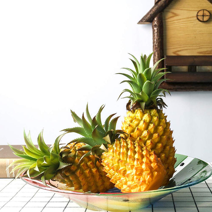 12 Large Artificial Pineapple Fruit Ornament, Fake Pineapple Display High Simulation Dummy Fruits Vegetables Studio Photo Prop for House Party Decor