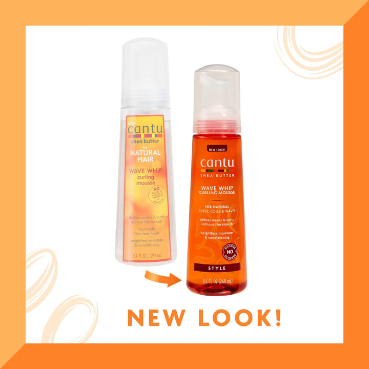 Wave Whip Curling Mousse with Shea Butter for Natural Hair, 8.4 oz (Packaging May Vary)