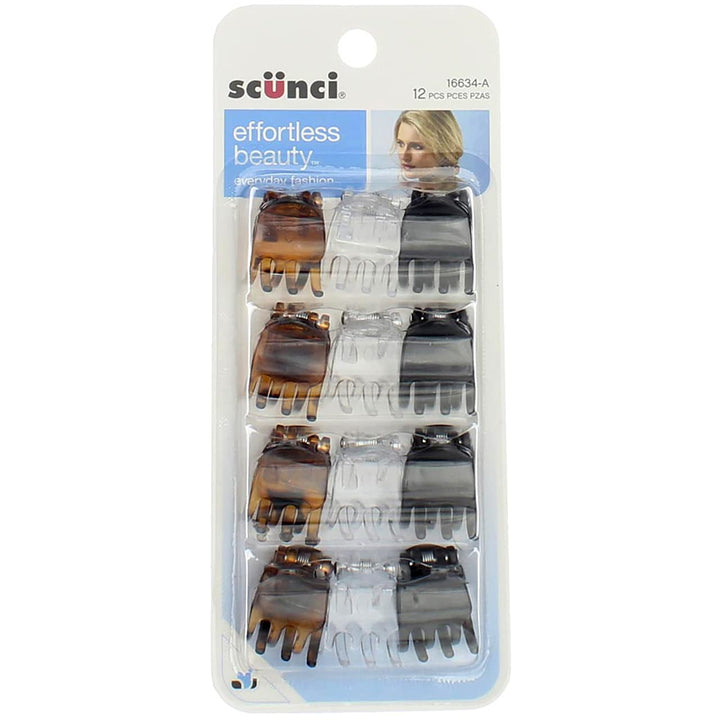 Scunci Claw Clips, Assorted, 12 ct. by BEVERLY JOHNSON