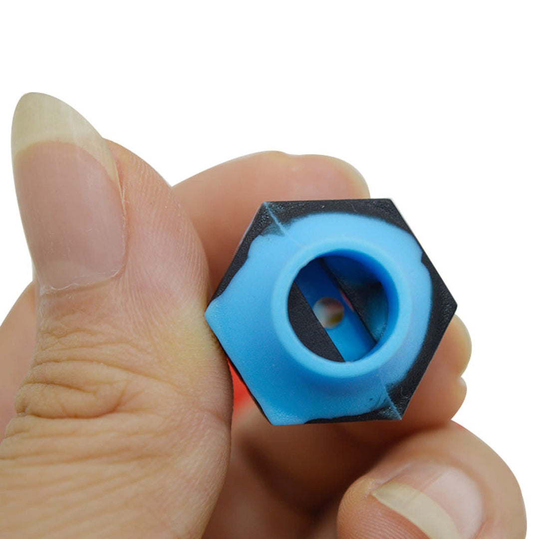 5PCS Silicone Pen Adapter Round & Flat Tips Heat-Resistant Adapter for Water Glass Tube