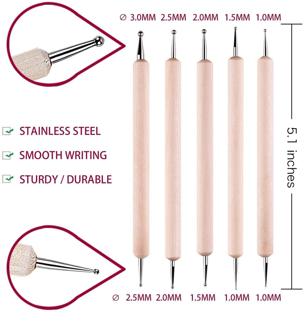 100 Sheets Carbon Paper Graphite Paper White Carbon Transfer (8.5 x 11.5 inch) Tracing Papers with 5 PCS Embossing Styluses Dotting Tools for Wood Paper Canvas Craft