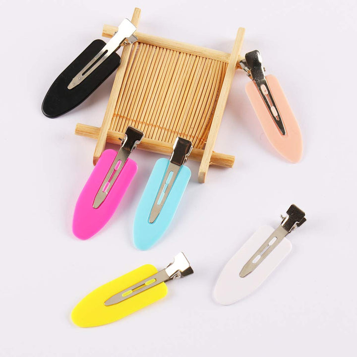 24 Pieces No Bend Hair Clips Seamless Side Bangs Fix Fringe Curl Pin Barrette No Crease Hair Clip for Makeup Washing Face Accessories Women Girls (Pink,White,Yellow,Blue,Black,Rose Red)