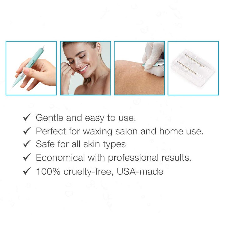 Non-Laser Electrolysis Replacement Tips for Face & Body, Pack of 2