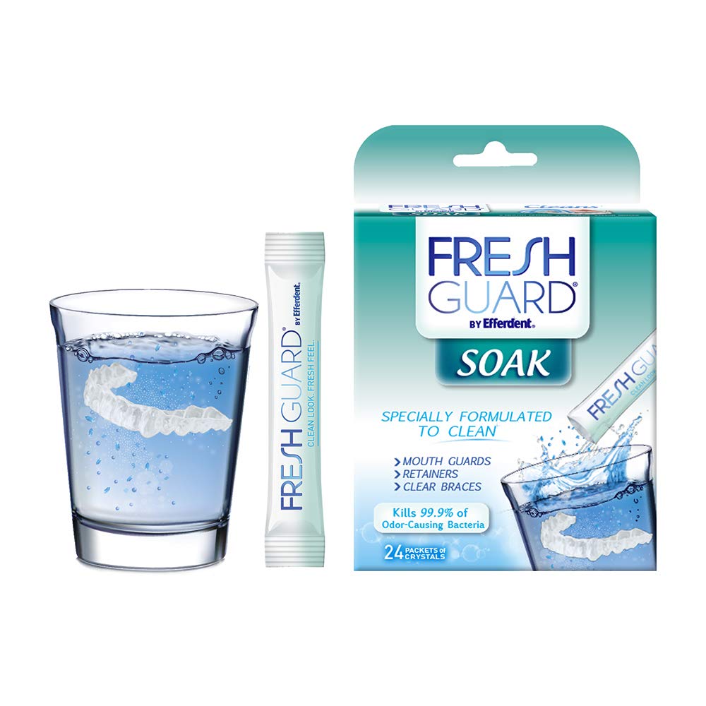 Soak by Efferdent, Cleans Guards & Retainers, 24 Count, 2 Pack