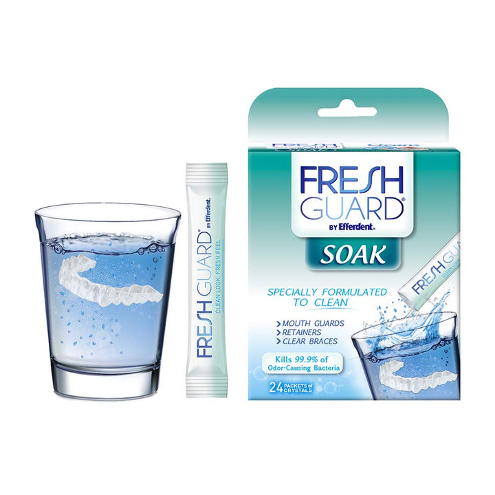 Soak by Efferdent, Cleans Guards & Retainers, 24 Count, 2 Pack