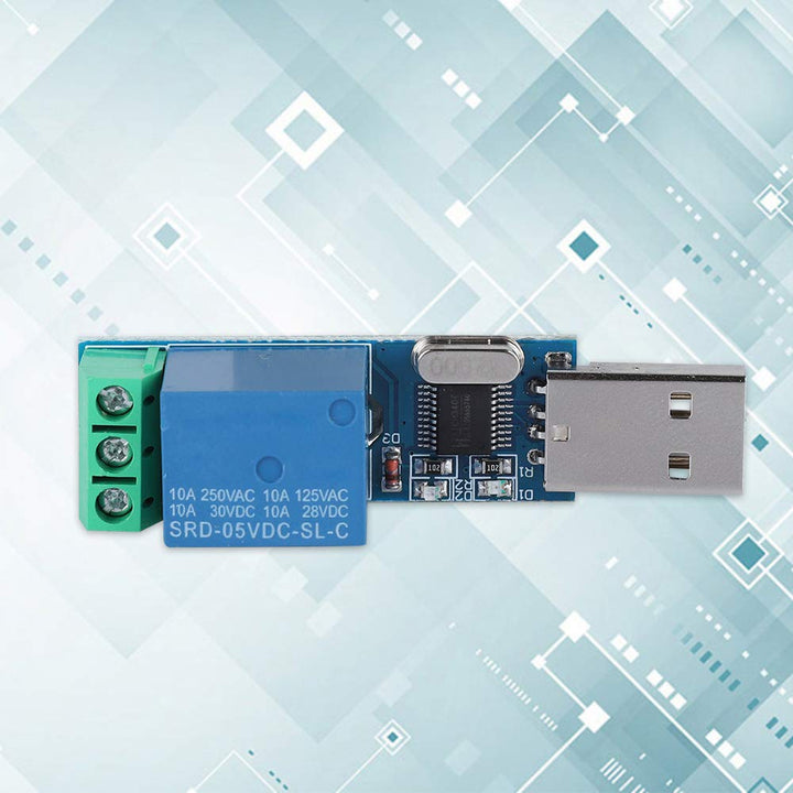 USB Relay Module, Sturdy Durable Lightweight Lcus1 USB Relay Module Intelligent USB Switch Control Module Onboard Ch340 Control Chip