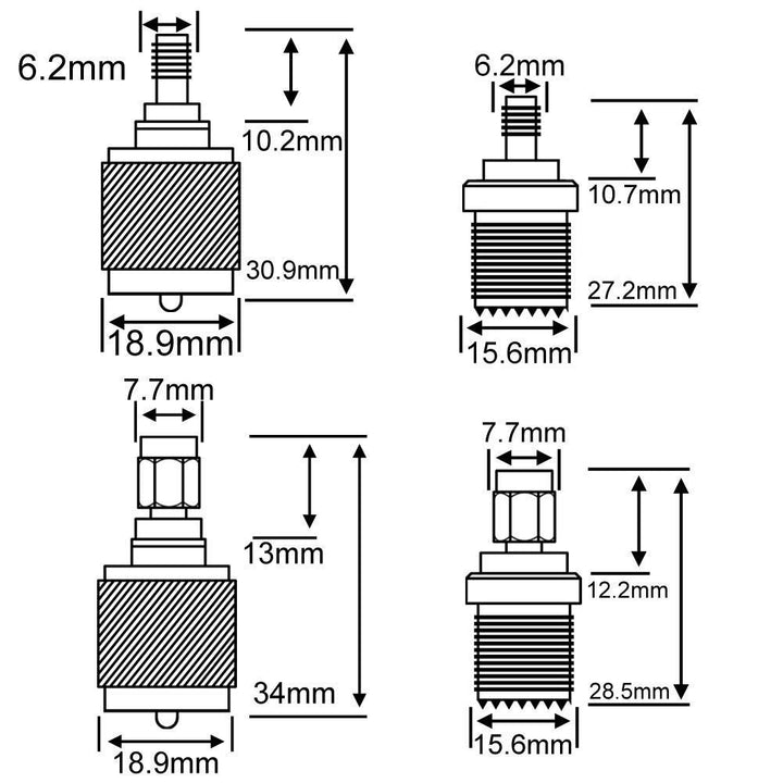 SMA to UHF RF Coaxial Extension Converter CB Connector kit SMA PL259 SO239 VHF Crimp Coax Adapter for Ham Radio Antenna Walkie Talkie Radio Pack of 4