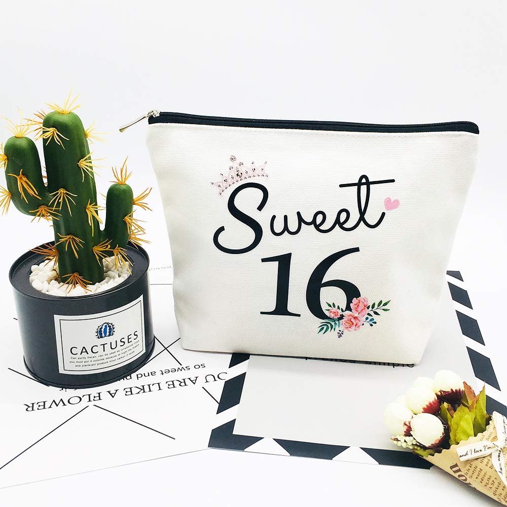 Sweet 16 Gifts for Girls 16th Birthday Gifts Ideas 16 Year Old Girls Sweet Sixteen Gifts for Teen Girls Cute Makeup Bag
