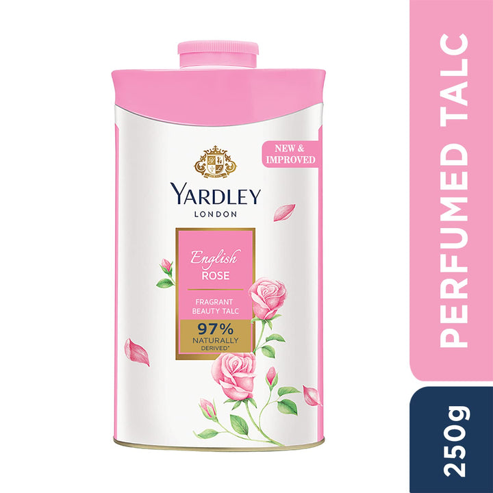 London English Rose Perfumed Talc| Fragrant Beauty Talc for Women| Smooth texture| 250g