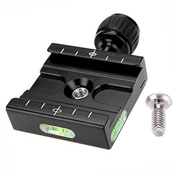 50mm Arca Swiss Type Clamp, Arca QR Clamp, 50 mm Arca Clamp, Arca Swiss Clamp, Quick Release Plate Clamp, QR Clamp, Arca Tripod Mount Adapter, for Tripod Head Monohead, with 50mm Arca Plate, Cl50_PU50, Black
