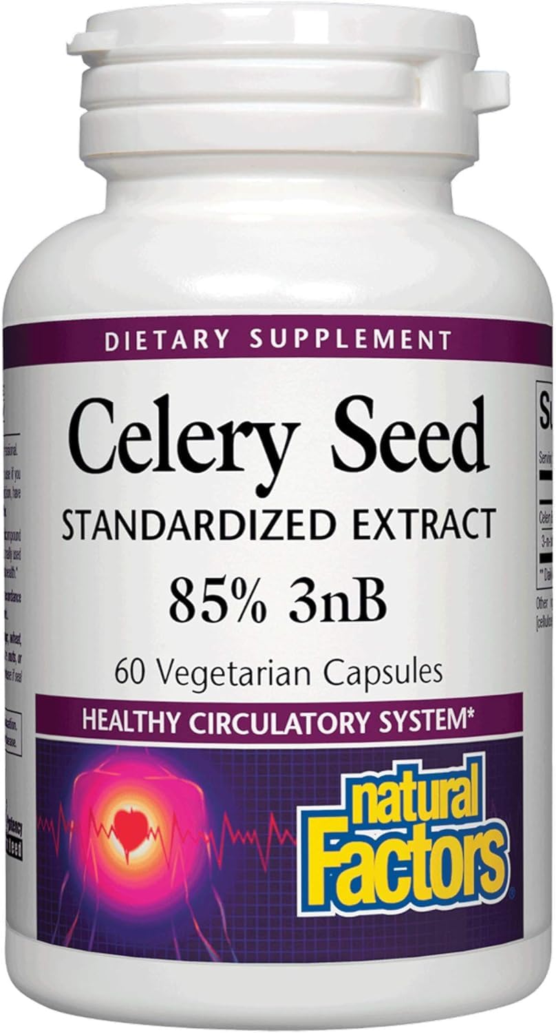 Celery Seed Extract , Herbal Supplement for a Healthy Circulatory System, 60 Capsules
