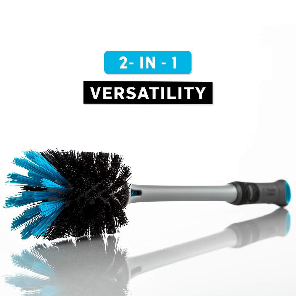 2-in-1 Shaker Bottle and Straw Cleaning Brush, 1 Pack,Gray