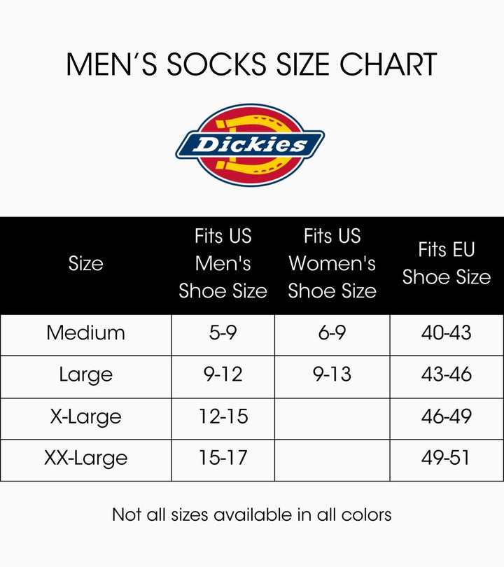Men's Dri-Tech Moisture Control Quarter Socks, Available in M-XXL (6, 12, 18, Black (6 Pairs), Medium