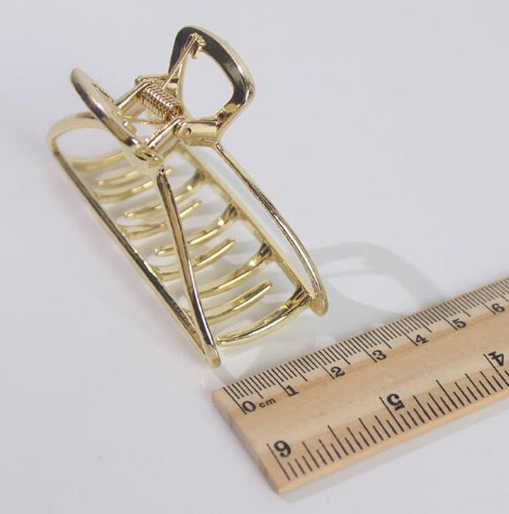 Vintage Metal Claw Hair Clip Women Fashion Retro Hair Catch Barrette Hair UpdoClaw Clip Jaw Clips for Thick Hair (Gold)